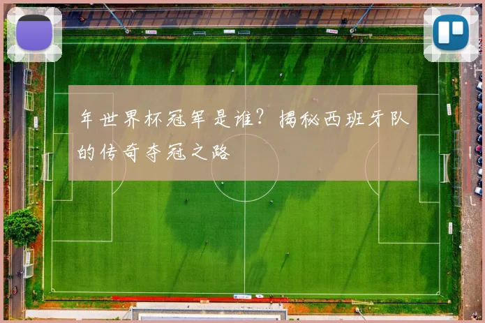 年世界杯冠军是谁？揭秘西班牙队的传奇夺冠之路